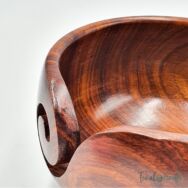 Durable Wooden Yarn Bowl - rózsafa fonaltartó tál - 15cm - 03