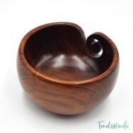 Durable Wooden Yarn Bowl - rózsafa fonaltartó tál - 15cm - 04