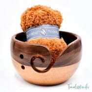 Durable Wooden Yarn Bowl - rózsafa fonaltartó tál - 15cm - 02
