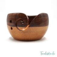 Durable Wooden Yarn Bowl - rózsafa fonaltartó tál - 15cm - 04