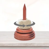 Durable - Yarn Dispenser - wood ball - forgó fa fonaltartó - fonal adagoló