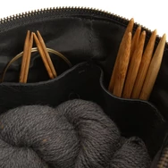 MUUD Saturn Project Bag - bőr kézimunka táska - kötéshez, horgoláshoz