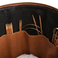 MUUD Saturn Project Bag XL - bőr kézimunka táska - kötéshez, horgoláshoz