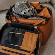 MUUD Lexi Project Bag - bőr kézimunka táska - kötéshez, horgoláshoz - 02