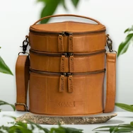 MUUD Bturn Project Bag - bőr kézimunka táska - kötéshez, horgoláshoz, hímzéshez