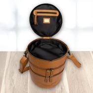 MUUD Bturn Project Bag - bőr kézimunka táska - kötéshez, horgoláshoz, hímzéshez