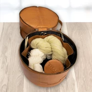 MUUD Bturn Project Bag - bőr kézimunka táska - kötéshez, horgoláshoz, hímzéshez