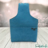 Della Q Nora Big Bucket Blue project bag - kék fonaltartó táska