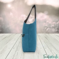 Della Q Nora Big Bucket Blue project bag - kék fonaltartó táska