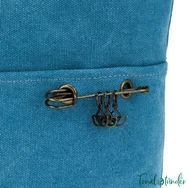 Della Q Nora Big Bucket Blue project bag - kék fonaltartó táska