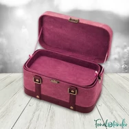 Della Q - Train Case - Red - Fonaltartó Táska - piros