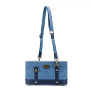 Della Q - Train Case - Indigo - Fonaltartó Táska - indigókék