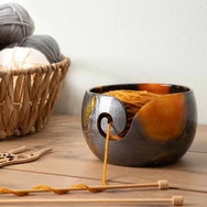 Scheepjes Black Metallic Marble - Yarn Bowl - Fonaltartó Tál - 15cm