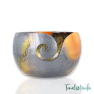Scheepjes Black Metallic Marble - Yarn Bowl - Fonaltartó Tál - 15cm