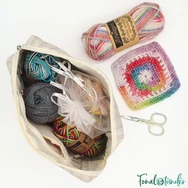 Scheepjes Project Bag - Fonaltartó vászon táska - neszesszer