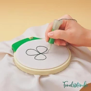Clover  Embroidery Hoop - Hímzőkeret - hímzőtoll technikához - 18cm - 02