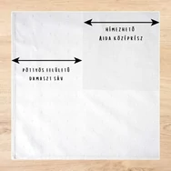 Rico Tablecloth - Cross stitch - White - 90x90cm - hímezhető kész asztalterítő