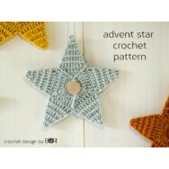 Adventi Csillag Kalendárium - horgolás minta - Advent Star Calendar - crochet pattern