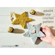 Adventi Csillag Kalendárium - horgolás minta - Advent Star Calendar - crochet pattern