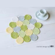 Almazöld Terítő - horgolás minta - Green Apple Placemat - crochet pattern Almazöld Terítő - horgolás minta - Green Apple Placemat - crochet pattern