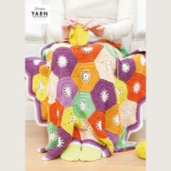 Scheepjes Hexagon Blanket - Hatszög Takaró - horgolásminta - crochet pattern