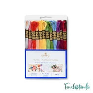 DMC Mouline Stranded Cotton thread set - Floral - hímzőfonal készlet virág színek