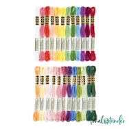 DMC Mouline Stranded Cotton thread set - Floral - hímzőfonal készlet virág színek