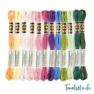 DMC Mouline Stranded Cotton thread set - Floral - hímzőfonal készlet virág színek