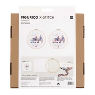 Rico Figurico - Young Family- embroidery kit - Fiatal család keresztszemes hímzéscsomag