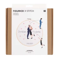 Rico Figurico - Lovebirds - embroidery kit - Szerelmespár keresztszemes hímzéscsomag