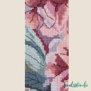 DMC - Peony Brunches cross stitch bookmark set - keresztszemes hímző készlet - 02