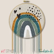 ReStyle Rainbow Punch Needle Kit - Szivárvány hímzés készlet hímzőtollal