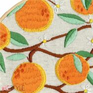 ReStyle Orange Embroidery Kit - hímzés készlet hímzőkerettel, fonalakkal - 01