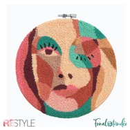 ReStyle Abstract Face Punch Needle Kit - hímzés készlet hímzőtollal