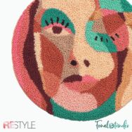 ReStyle Abstract Face Punch Needle Kit - hímzés készlet hímzőtollal - 02