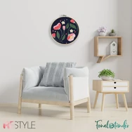 ReStyle Flowers Embroidery Kit - hímzés készlet hímzőkerettel, fonalakkal