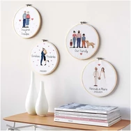 Rico Figurico - Family- embroidery kit - Család keresztszemes hímzéscsomag - 04