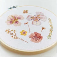 Rico Dried blossoms - embroidery kit - keresztszemes hímzéscsomag