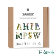 Rico Stick & Stitch - Floral Alphabet - embroidery kit - virágos betűk hímző készlet