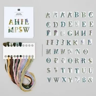 Rico Stick & Stitch - Floral Alphabet - embroidery kit - virágos betűk hímző készlet