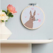 Rico Romantic Bunny - embroidery kit - Nyuszis keresztszemes hímzéscsomag