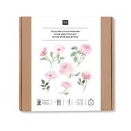 Rico Stick & Stitch - Roses - embroidery kit - rózsás hímző készlet