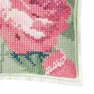 Rico Rose Cushion - cross stitch embroidery kit - keresztszemes párna hímző készlet