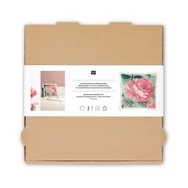 Rico Rose Cushion - cross stitch embroidery kit - keresztszemes párna hímző készlet