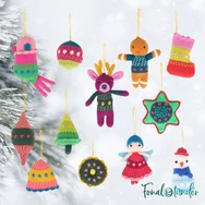 Scheepjes Christmas Tree - Karácsonyfadísz amigurumi - minta + fonal csomag