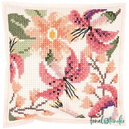 Rico Flower Cushion - cross stitch embroidery kit - keresztszemes párna hímző készlet - 02