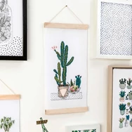 Rico Cacti Pack Hanging - cross stitch embroidery kit - keresztszemes hímző készlet