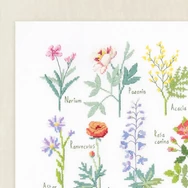 DMC - Botanical - cross stitch embroidery duo kit - keresztszemes hímző készlet