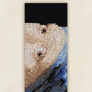 DMC Girl with Pearl cross stitch bookmark set - keresztszemes hímző készlet