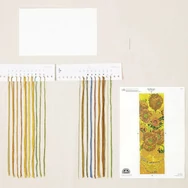 DMC Van Gogh Sunflowers cross stitch bookmark set - keresztszemes hímző készlet